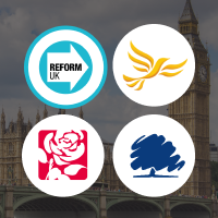 Political party logos for election 2024