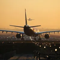 Sunset at London Gatwick Airport