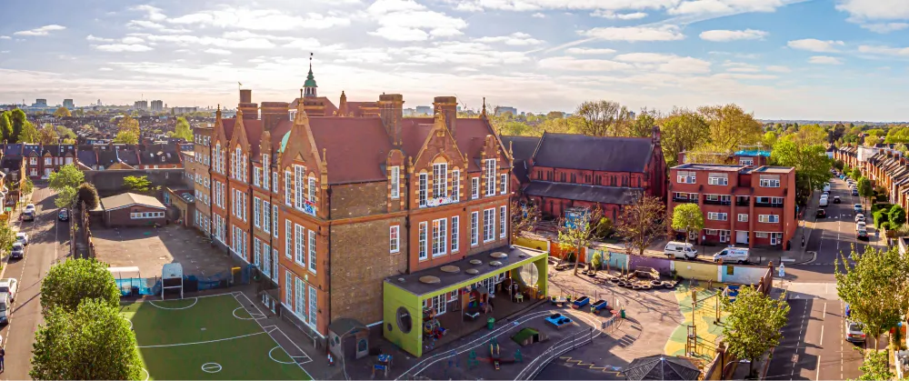 Exterior of a UK school building representing energy efficiency improvements for schools and colleges