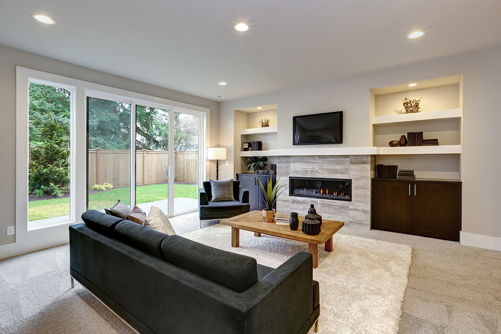 Spotlights in a modern home